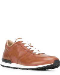 rotbraune Leder Turnschuhe von Tod's