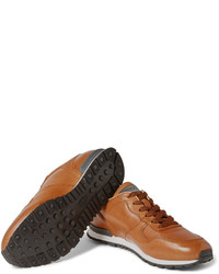 rotbraune Leder Turnschuhe von Tod's