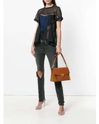 rotbraune Leder Umhängetasche von Givenchy