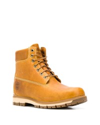 rotbraune Lederarbeitsstiefel von Timberland