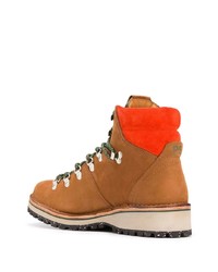 rotbraune Lederarbeitsstiefel von PS Paul Smith