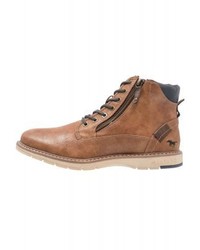 rotbraune Lederfreizeitstiefel von Mustang
