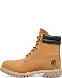 rotbraune Lederfreizeitstiefel von Timberland