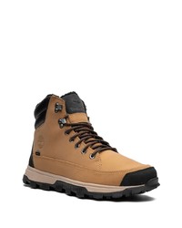 rotbraune Lederfreizeitstiefel von Timberland