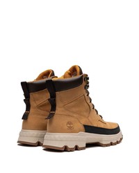 rotbraune Lederfreizeitstiefel von Timberland