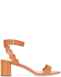 rotbraune Ledersandalen von Loeffler Randall