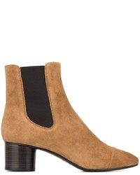 rotbraune Lederstiefel von Etoile Isabel Marant