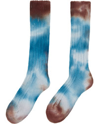 rotbraune Mit Batikmuster Socken von Stain Shade