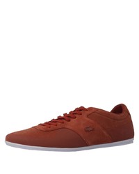 rotbraune niedrige Sneakers von Lacoste