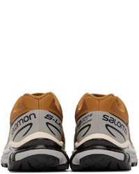 rotbraune niedrige Sneakers von Salomon
