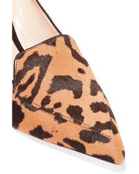 rotbraune Pumps mit Leopardenmuster von Nicholas Kirkwood