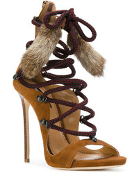 rotbraune Sandalen von Dsquared2