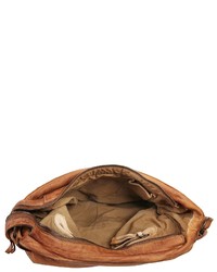 rotbraune Satchel-Tasche aus Leder von forty°