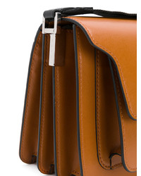 rotbraune Satchel-Tasche aus Leder von Marni