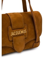 rotbraune Satchel-Tasche aus Wildleder von Jacquemus