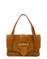 rotbraune Satchel-Tasche aus Wildleder von Jacquemus
