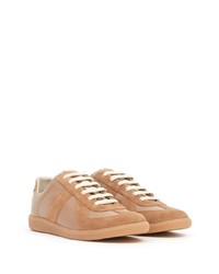 rotbraune Segeltuch niedrige Sneakers von Maison Margiela