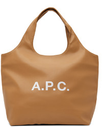 rotbraune Shopper Tasche aus Leder von A.P.C.