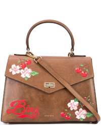 rotbraune Shopper Tasche aus Leder von Anine Bing