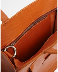 rotbraune Shopper Tasche aus Leder von SANDQVIST