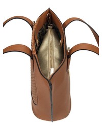 rotbraune Shopper Tasche aus Leder von COLLEZIONE ALESSANDRO