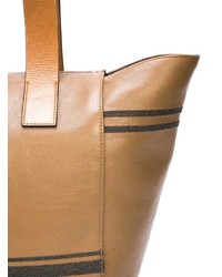 rotbraune Shopper Tasche aus Leder von Brunello Cucinelli