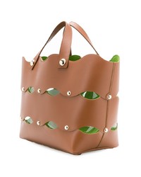 rotbraune Shopper Tasche aus Leder von Sara Battaglia