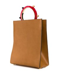 rotbraune Shopper Tasche aus Leder von Marni