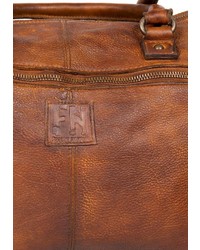 rotbraune Shopper Tasche aus Leder von Freaky Nation