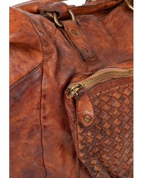 rotbraune Shopper Tasche aus Leder von Freaky Nation