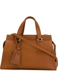 rotbraune Shopper Tasche aus Leder von Giorgio Armani