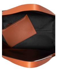 rotbraune Shopper Tasche aus Leder von Burberry