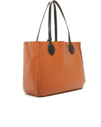 rotbraune Shopper Tasche aus Leder von MICHAEL Michael Kors