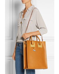 rotbraune Shopper Tasche aus Leder von Sophie Hulme