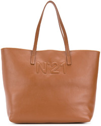 rotbraune Shopper Tasche aus Leder von No.21
