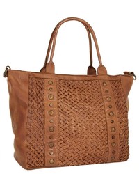 rotbraune Shopper Tasche aus Leder von SAMANTHA LOOK