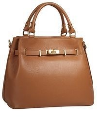 rotbraune Shopper Tasche aus Leder von SAMANTHA LOOK