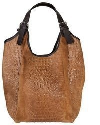 rotbraune Shopper Tasche aus Leder von SAMANTHA LOOK
