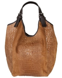 rotbraune Shopper Tasche aus Leder von SAMANTHA LOOK