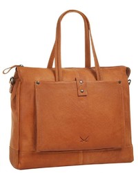 rotbraune Shopper Tasche aus Leder von Sansibar