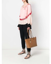 rotbraune Shopper Tasche aus Leder von Donna Karan