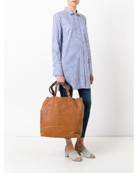 rotbraune Shopper Tasche aus Leder von Officine Creative