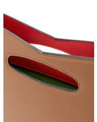 rotbraune Shopper Tasche aus Leder von Sara Battaglia