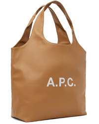rotbraune Shopper Tasche aus Leder von A.P.C.