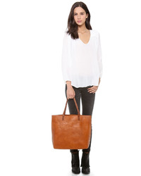 rotbraune Shopper Tasche aus Leder von Madewell