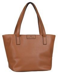 rotbraune Shopper Tasche aus Leder von Tom Tailor