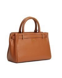 rotbraune Shopper Tasche aus Leder von Tommy Hilfiger