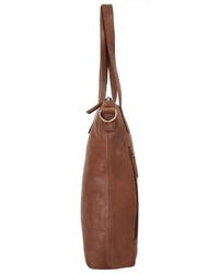 rotbraune Shopper Tasche aus Leder von WOUWOU