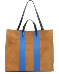 rotbraune Shopper Tasche aus Wildleder von Clare Vivier