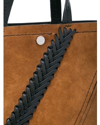 rotbraune Shopper Tasche aus Wildleder von Proenza Schouler